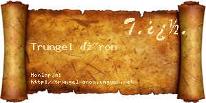 Trungel Áron névjegykártya